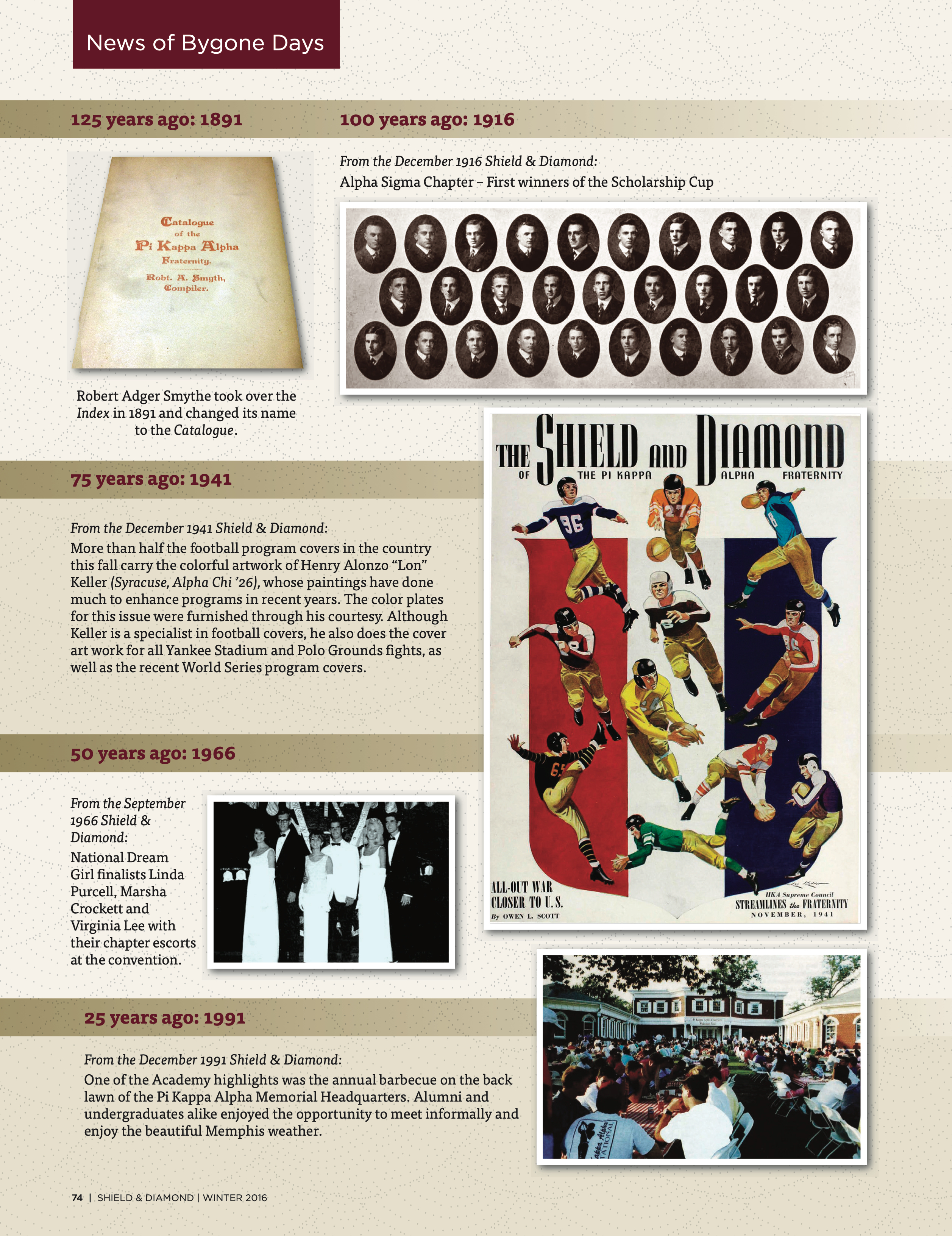 News of Bygone Days, Winter 2016